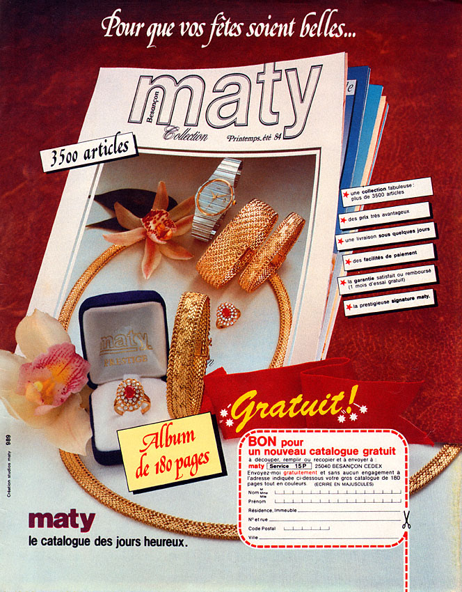 Publicit� Maty 1984