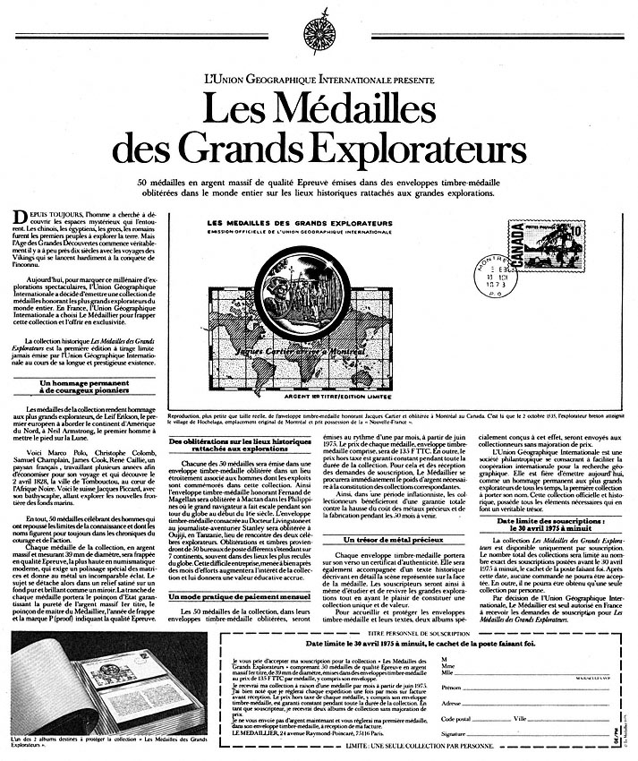 Marque Medaillier 1975