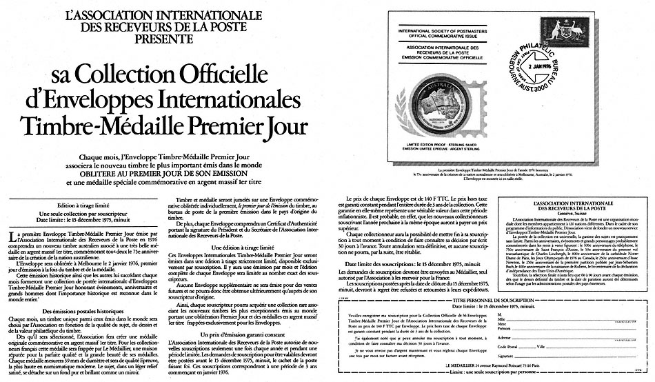 Publicit� Medaillier 1975