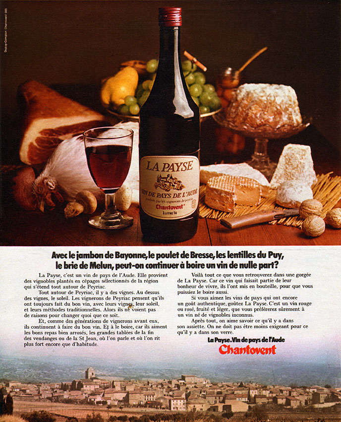 Publicit� Chantovent 1973