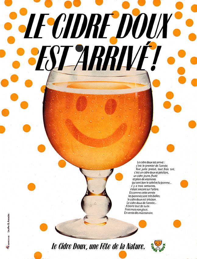 Publicit� Cidre doux 1982