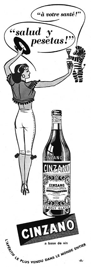 Publicit� Cinzano 1952