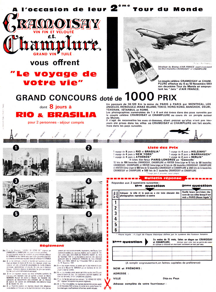 Marque Cramoisay - Champelure 1961