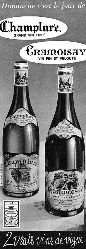 Publicit� Cramoisay - Champelure 1965