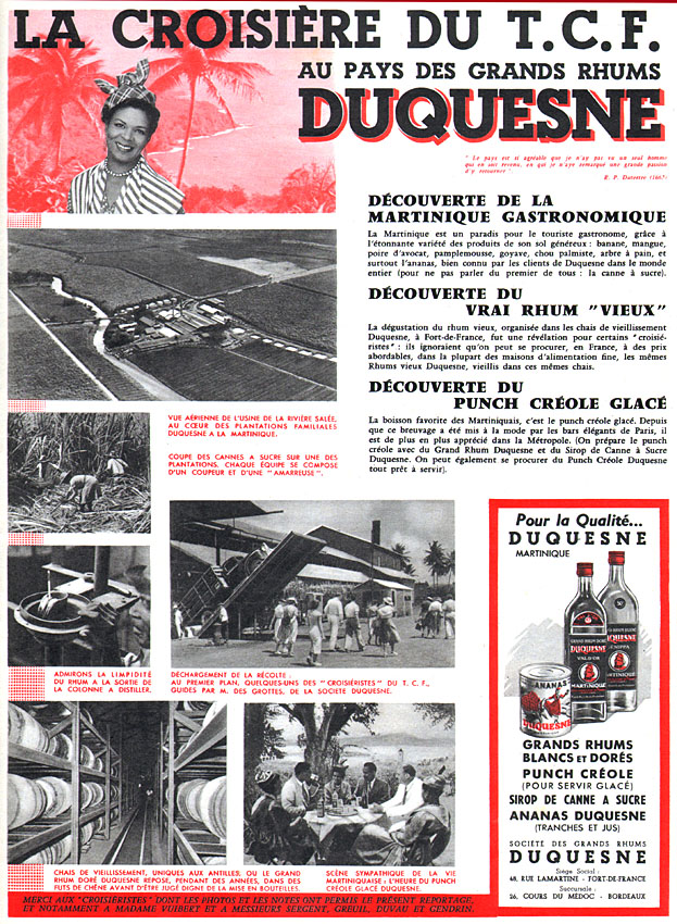 Publicit� Duquesne 1957