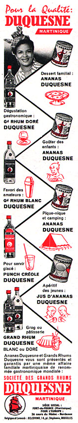 Publicit� Duquesne 1960