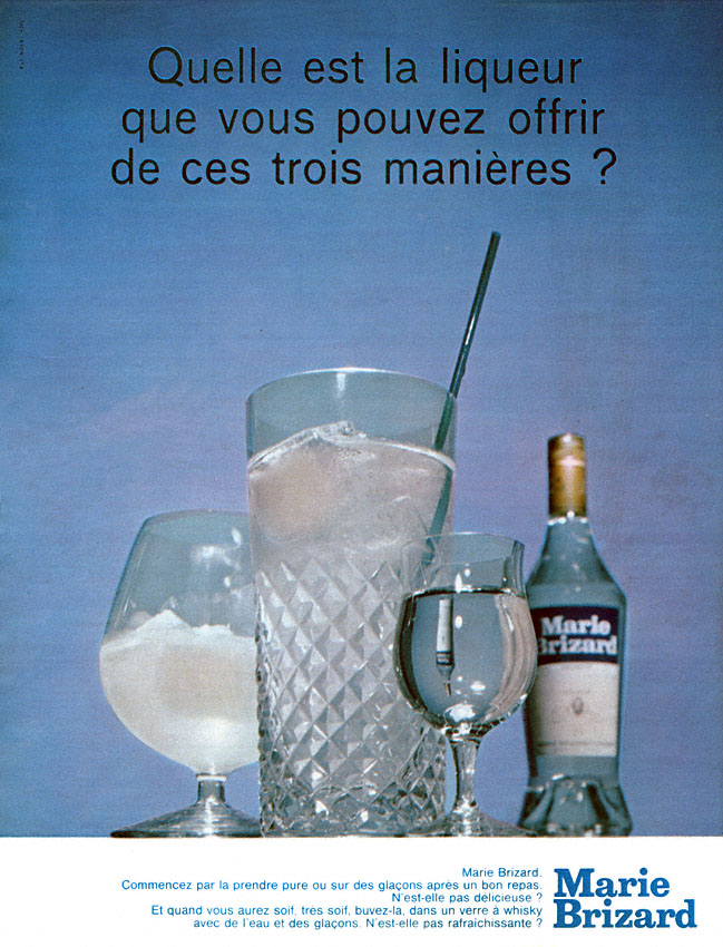 Publicit� Marie Brizard 1966