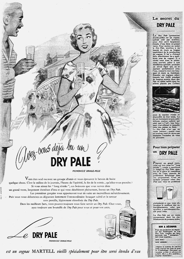 Publicit� Martell 1955