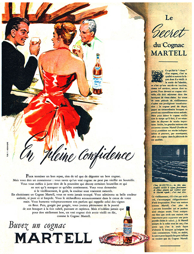 Publicit� Martell 1955