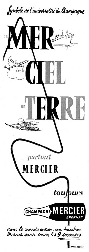 Publicit� Mercier 1957