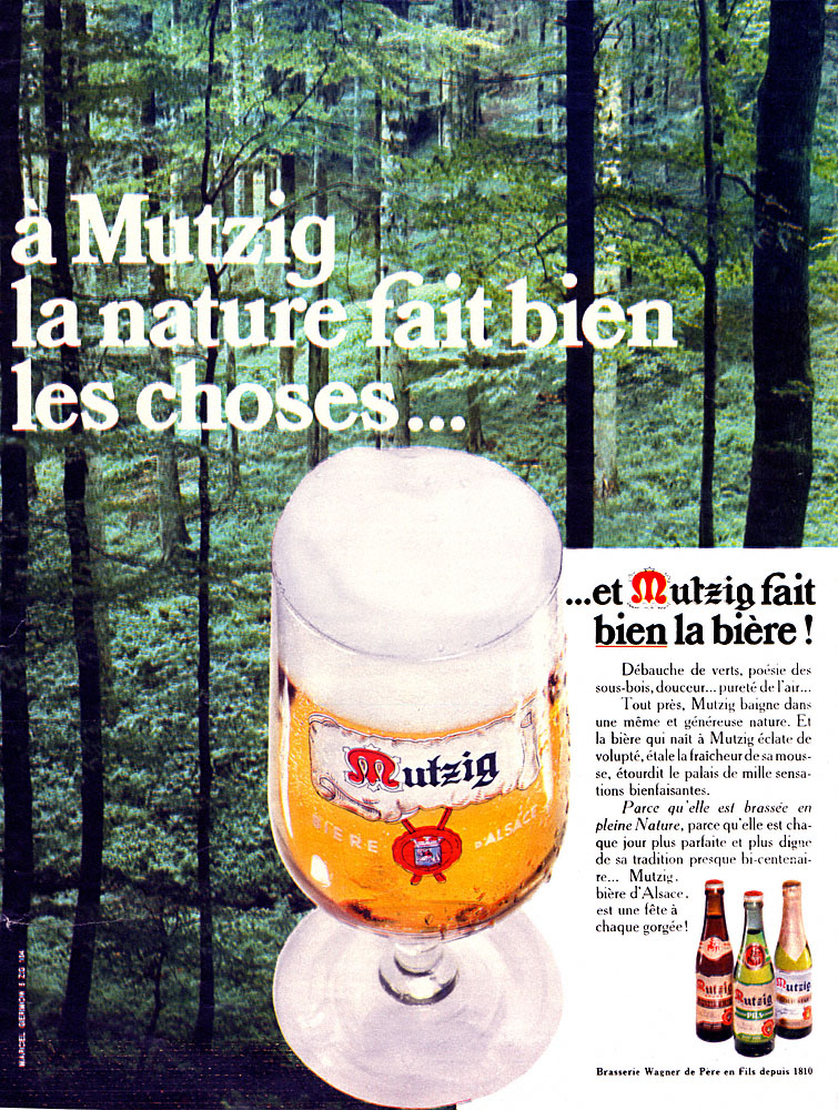 Publicit� Mutzig 1969