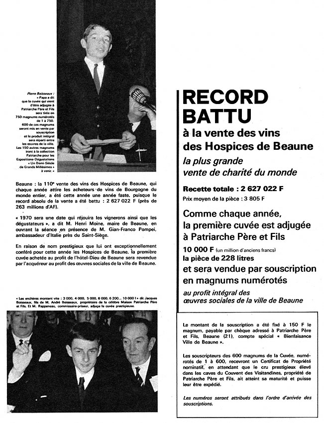 Publicit� Patriarche 1970