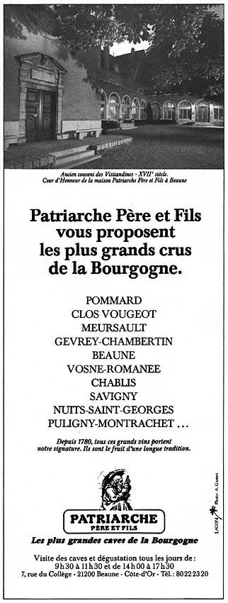 Publicit� Patriarche 1987