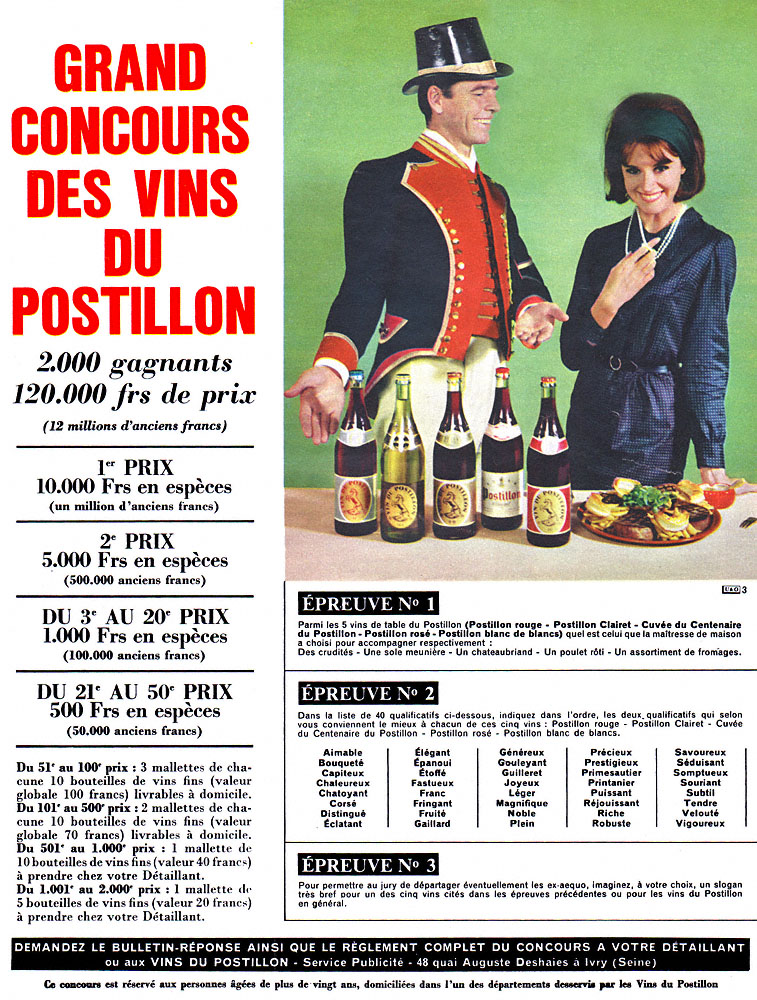 Publicit� Postillon 1963