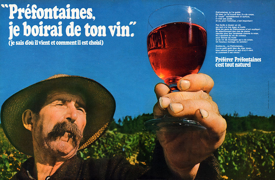 Publicit� Pr�fontaines 1969