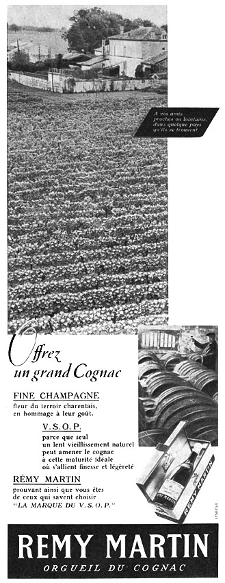 Publicit� Remy Martin 1954