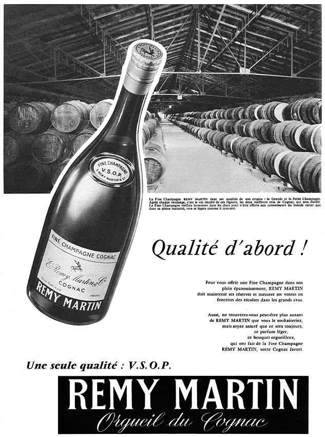 Publicit� Remy Martin 1957