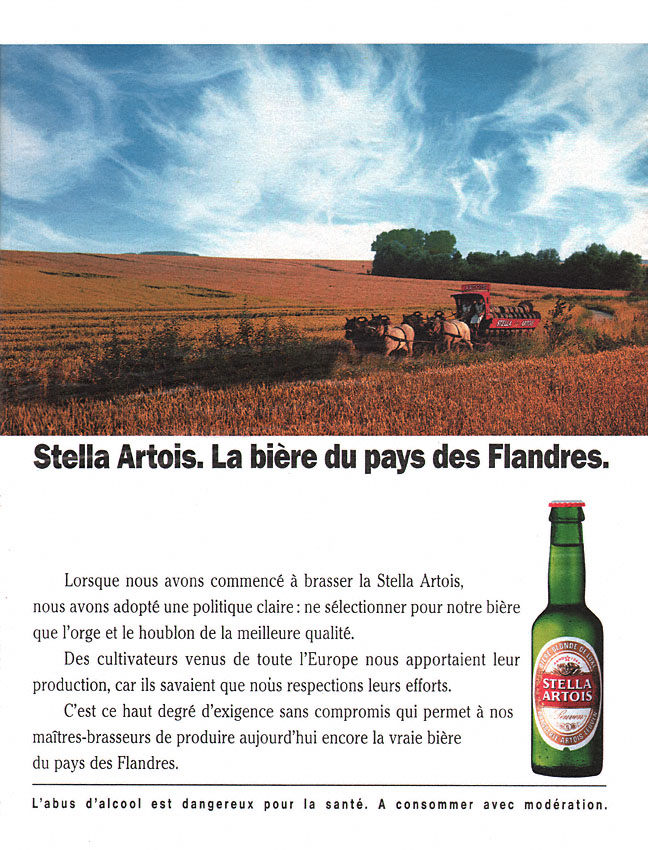 Publicit� Stella Artois 1991