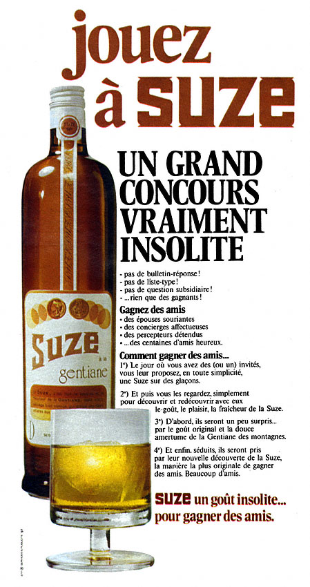 Publicit� Suze 1973