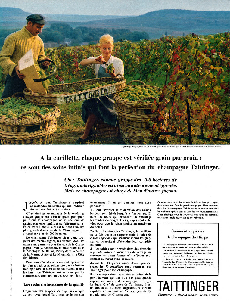 Publicit� Taittinger 1967