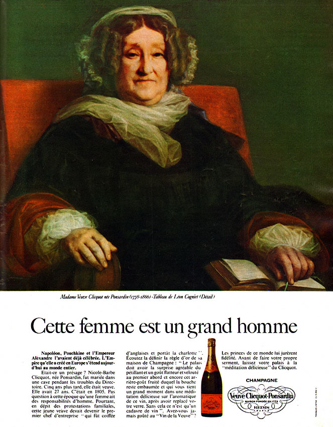 Publicit� Veuve Clicquot 1968