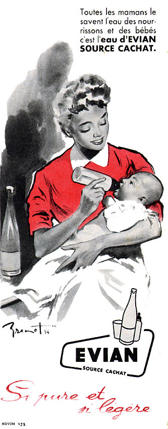 Publicit� Evian 1955
