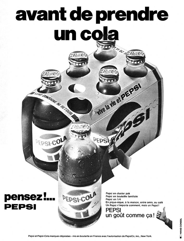Marque Pepsi Cola 1969
