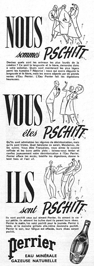 Publicit� Perrier 1951