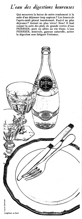 Publicit� Perrier 1956