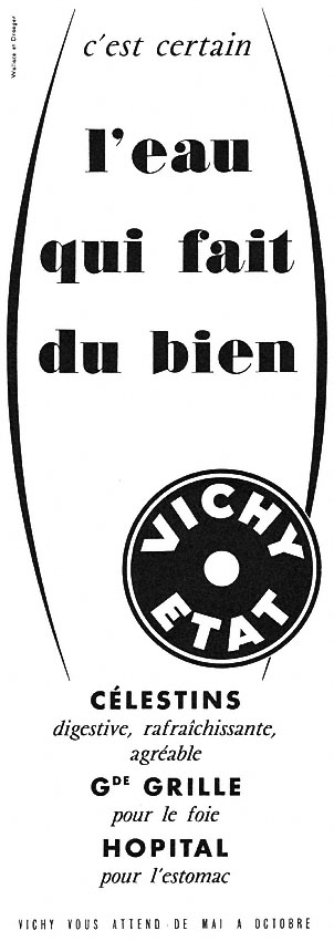 Publicit� Vichy 1958