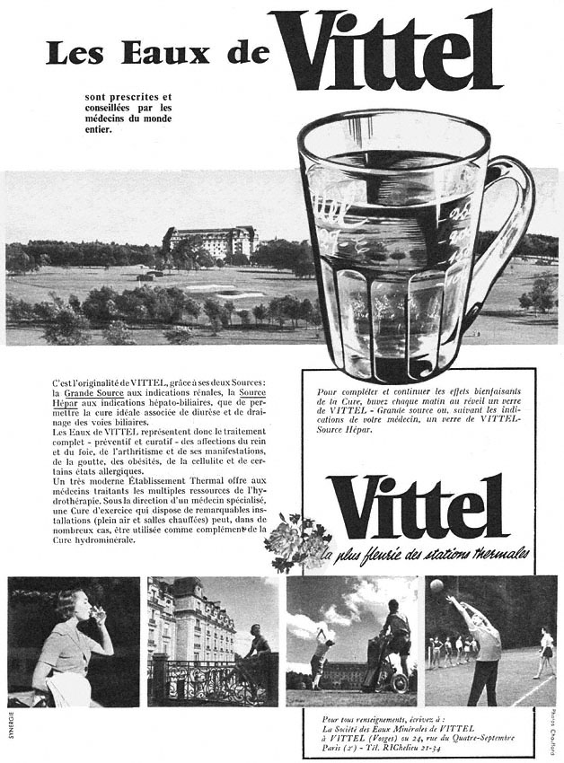 Publicit� Vittel 1955