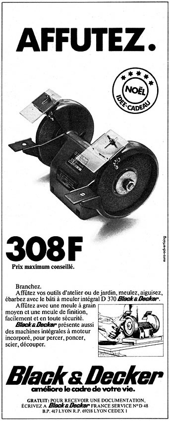 Publicit� Black & Decker 1975