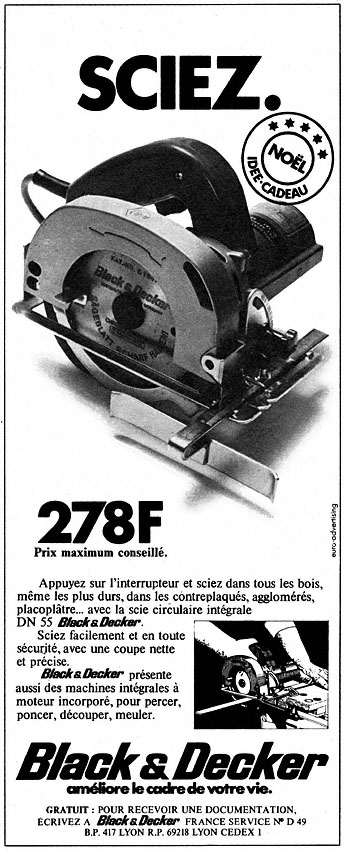 Publicit� Black & Decker 1975