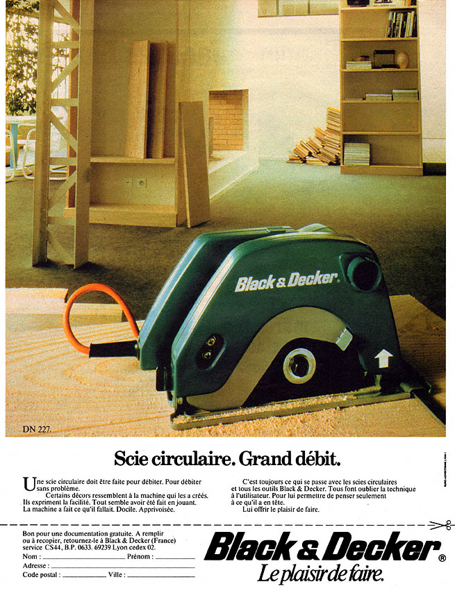 Publicit� Black & Decker 1984