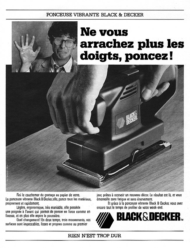 Publicit� Black & Decker 1987