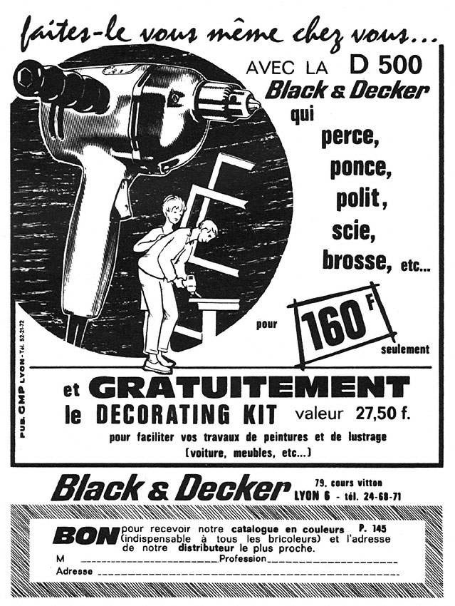Publicit� Black & Decker 1964