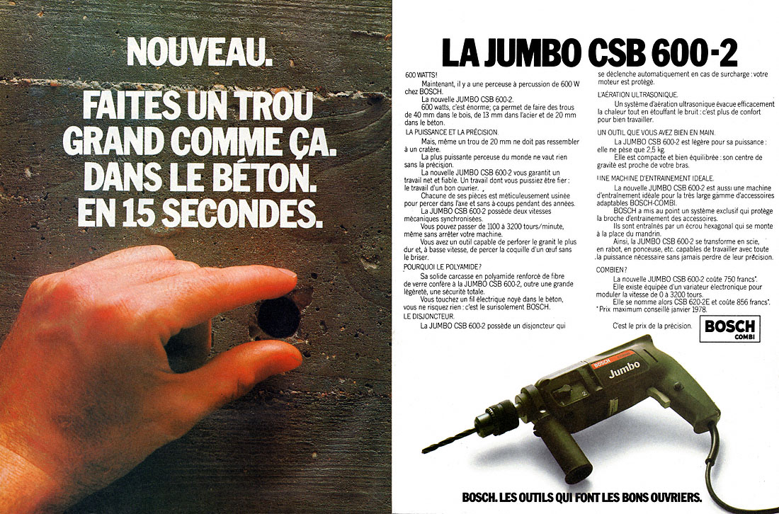 Publicit� Bosch 1978