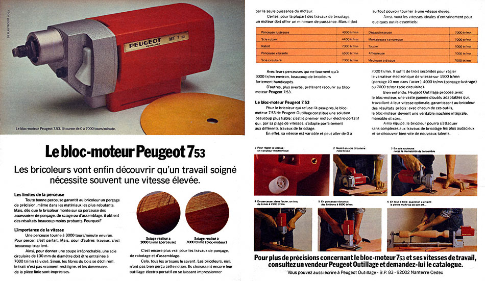 Publicit� Peugeot 1976