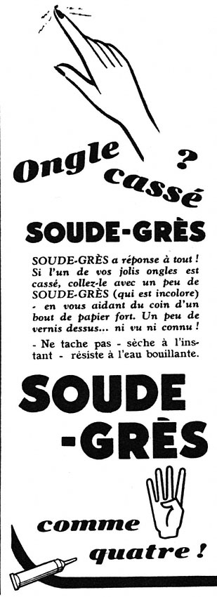 Publicit� Soude-Gr�s 1952