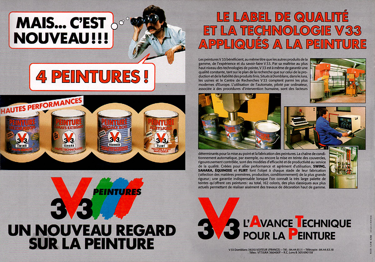 Publicit� V33 1988