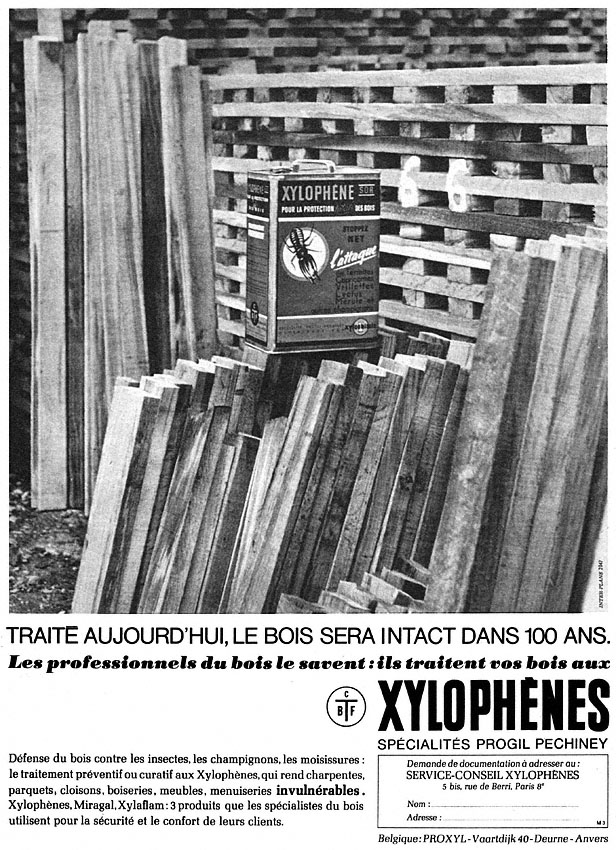 Publicit� Xylophene 1965