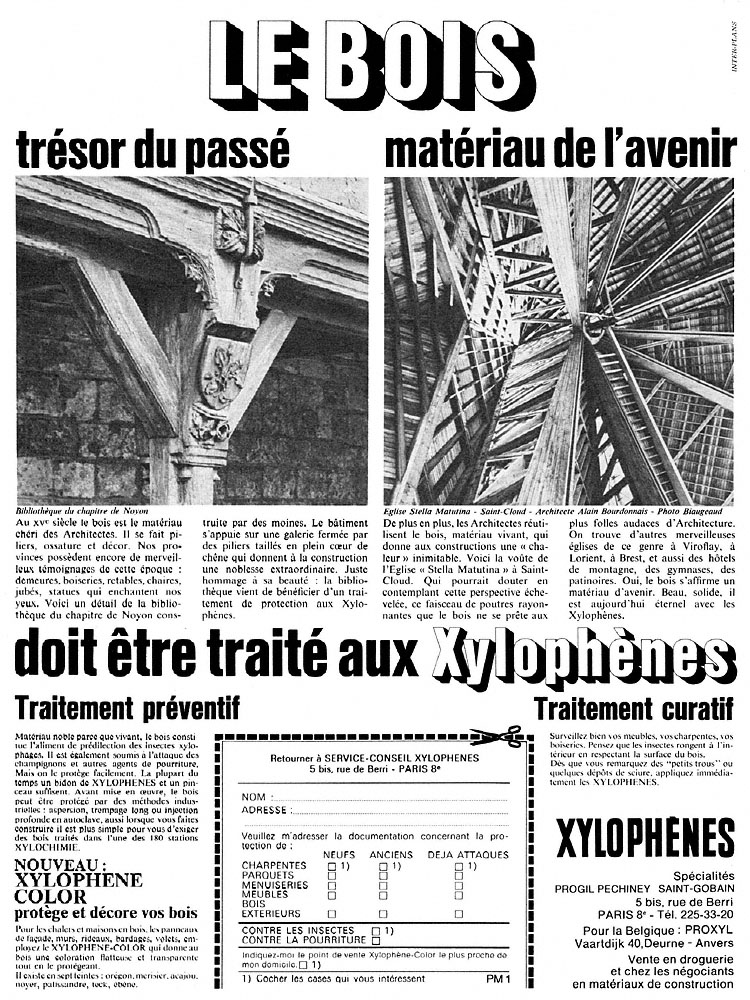 Publicit� Xylophene 1968