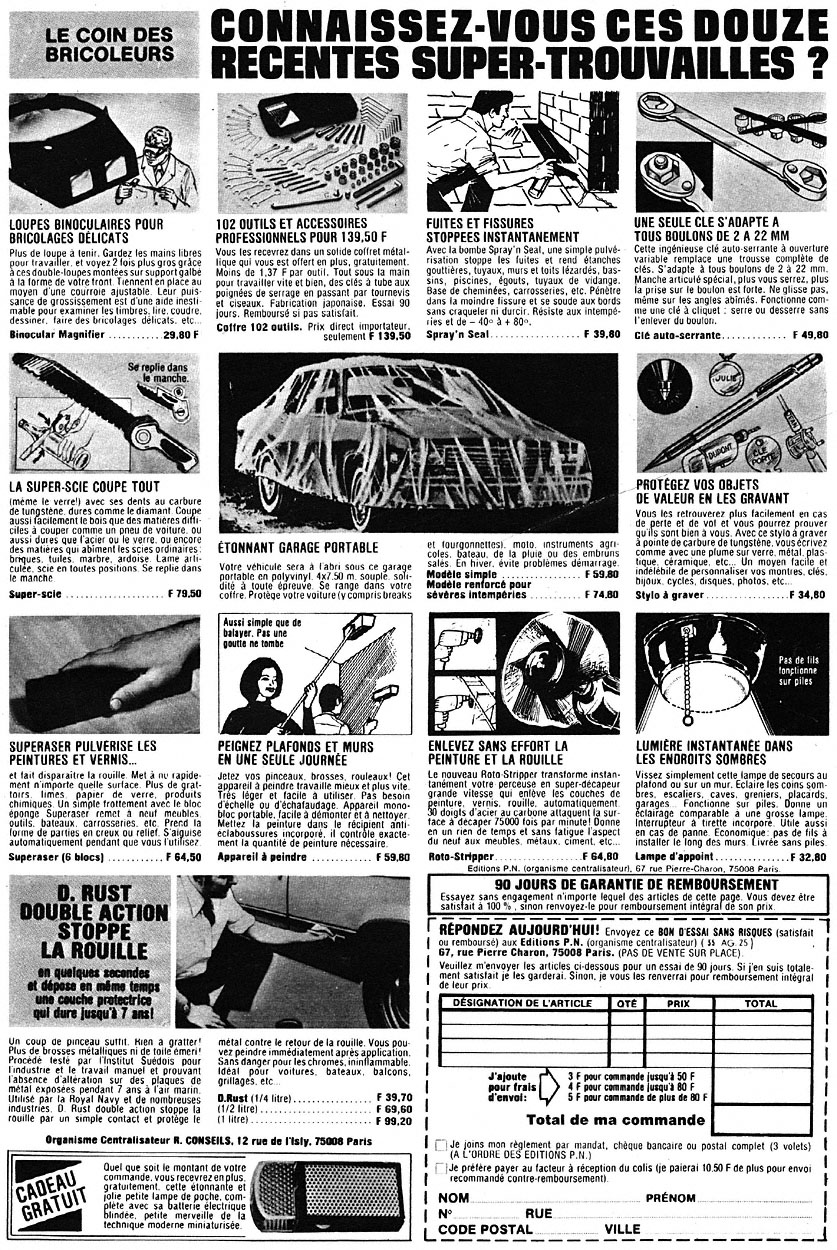 Publicit� Divers 1979