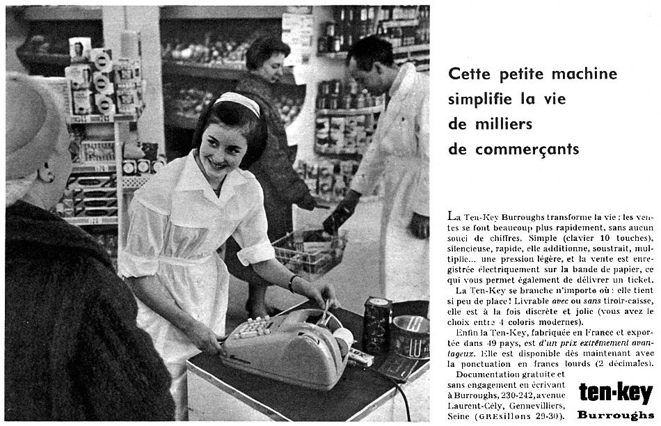 Publicit� Burroughs 1959