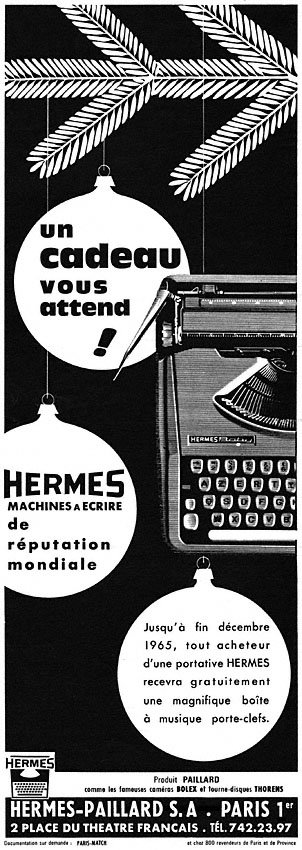 Publicit� Hermes 1965