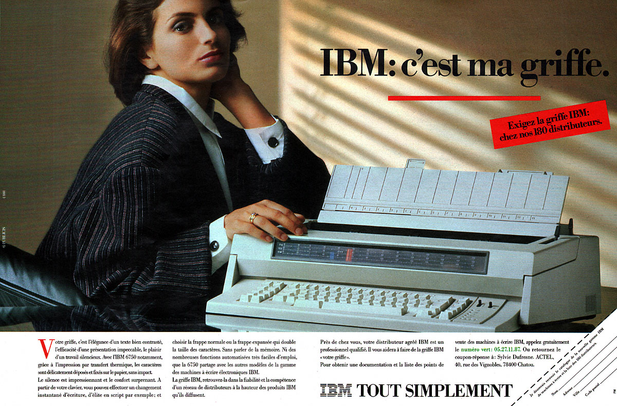 Publicit� Ibm 1986