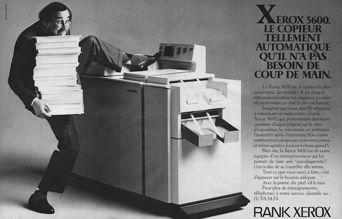 Publicit� Rank Xerox 1981