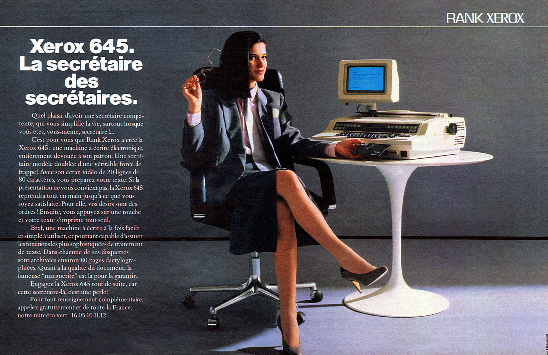 Publicit� Rank Xerox 1985
