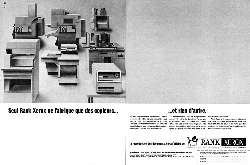 Publicit� Rank Xerox 1965