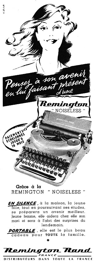 Publicit� Remington 1954
